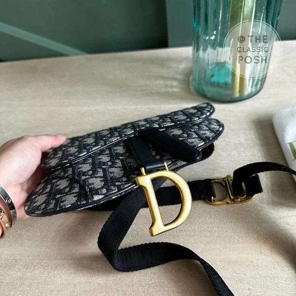 ❌SOLD❌Christian Dior Saddle Crossbody Beige Oblique Jacquard Belt Bag Pouch - Picture 7 of 10